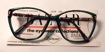 Vintage HARPER'S BAZAAR 17 Jade 52/14 Eyeglass Frame New Old Stock • $9.99