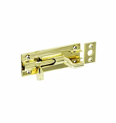 Securit S1527 Brass Necked Door Bolt Cabinet Bathroom Toilet Bolt 1' Wide 75mm • £4.19