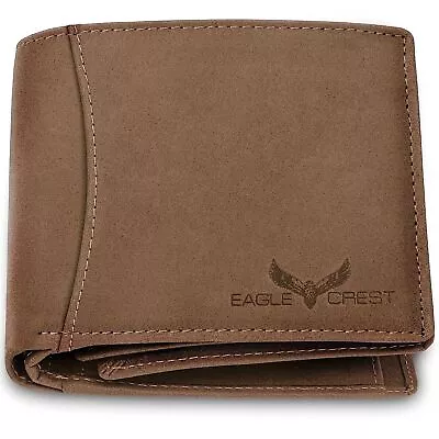 Genuine Leather Minimalist Bifold Wallets For Men RFID Blocking Slim Mens Wallet • £34.20