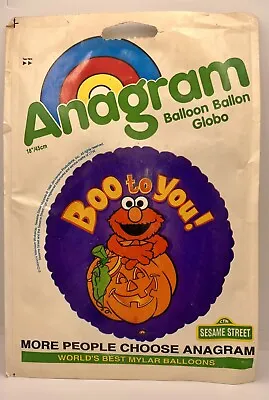 Anagram Vintage Halloween Sesame Street  Elmo Boo To You Foil Balloon • $6.44