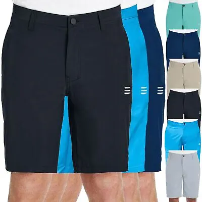 Mens Shorts Stretch Quick Dry Casual Summer Walk Chino Running Golf Gym Pants • £10.99