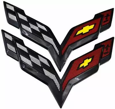 2pcs. 2014-2018 C7 Corvette Emblems Front Amp Rear Exterior Crossed Flags  • $19.99