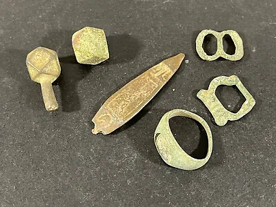 £50 • Buy Roman & Medieval Detector Archeological Finds Ring Strap Fitting Buckles Dice