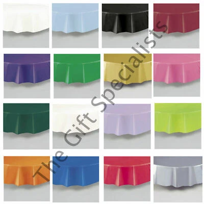 £1.97 • Buy Round Tablecloth Tableware - Party Table Cover 84  Diameter -many Solid Colours!