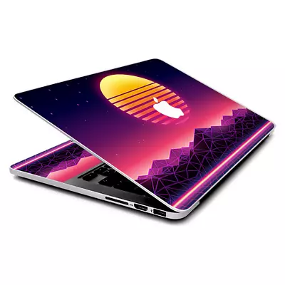 Skin Wrap For MacBook Pro 15 Inch Retina  80s Techno Sunset • $16.98