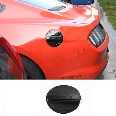  Black Fuel Tank Cap Gas Oil Box Cover Trim For Ford Mustang 2015-2020 • $26.42
