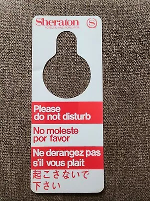 Vintage Sheraton Hotels  Do Not Disturb  Sign (plastic Same Text Both Sides) • $10