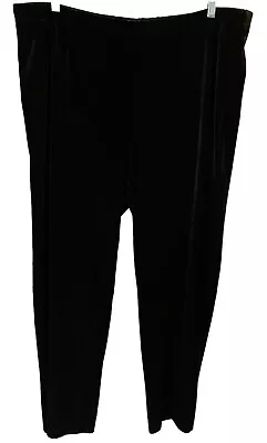 Chico’s Travelers Black Stretch Velvet Pull On Pants Size 4 (XXL) $89.50 • $32