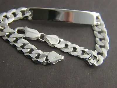 Solid 925 Sterling Silver Mens ID Bracelet **Many Designs To Choose**all Sizes • $48.99
