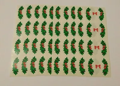 Mrs Grossman's Lot Of 10 Strips ~Christmas Garland~ Holly Vintage 1993 Stickers • $15.99