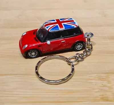 1/72 Diecast Model Car Keyrings  Mini Cooper Union Jack Roof • $18.48