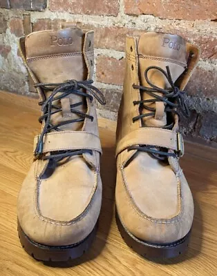 Vintage Polo Ralph Lauren Size 13D Tall Leather Boots W/ Buckle • $55