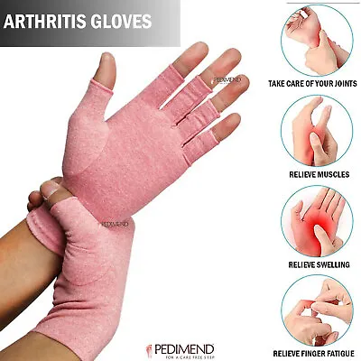 Pedimend Arthritis Gloves - Rheumatoid Compression Hand Glove For Osteoarthritis • £8.96