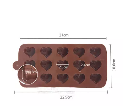 £2.39 • Buy Silicone Chocolate Mould Candy Cookies Baking Mold Fondant Ice Cube Tray Jelly