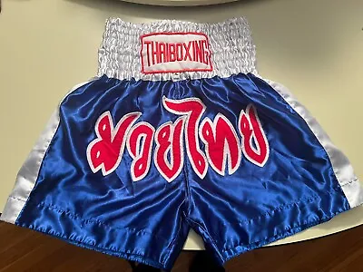 Vintage Muay Thai Boxing Kickboxing Shorts Men’s Medium Blue • $30