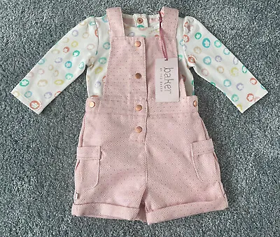 £10.90 • Buy Ted Baker Baby Girl Bodysuit & Dungarees Outfit Set - 0-3 Months/62 Cm BNWT