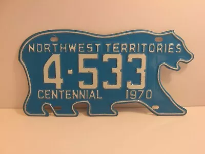 1970 Polar Bear License Plate #4-533 Northwest Territories • $60