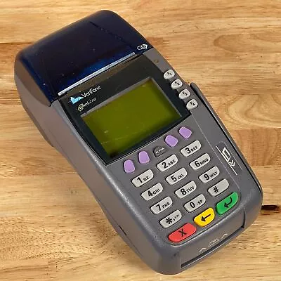 Verifone Omni 3750 Gray/Blue Wired LCD Digital POS Credit Card Terminal & Reader • $24.99