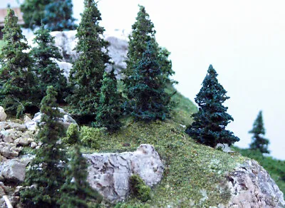 NEW LOW PRICE! 10 Model Trees 1.5  EVERGREENS Z N & HO Scale RR 11mm 15mm 28mm • $9.50