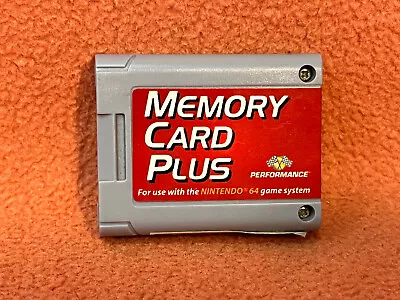 Memory Card Plus Nintendo 64 N64 Controller Pak By Performance P-375AE • $13.44