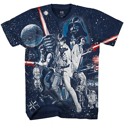 Star Wars War Of Wars Vintage Poster Allover Print Adult T-Shirt • $21.95