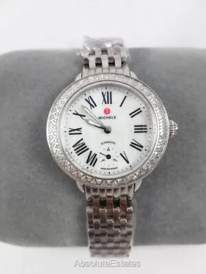 Michele Serein 12 Petite Small Silver Diamond Watch MW21E01A1025 Refurbished NIB • $759.99