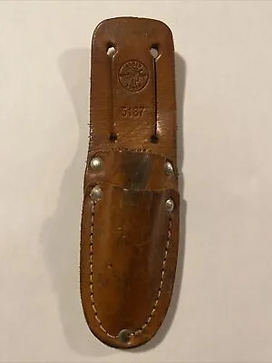 Klein Tools 1857 Vintage Leather Electrician Splicer’s Knife Kit Sheath 5187 • $33.11