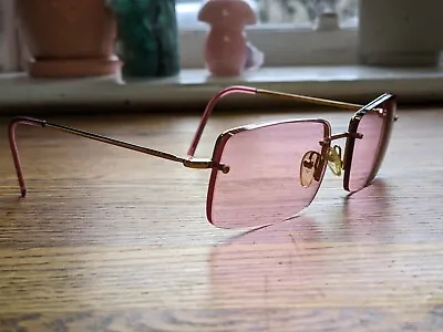 Vintage Gucci Women's Rimless Half Rim  1653/S Pink Glasses Frames- No Lens's • $43.33