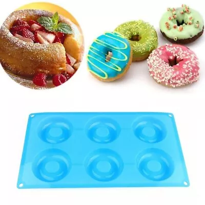 6 Holes Donut Silicone Mould Doughnut Chocolate Pan Tray Mold Baking Cake Mold • $14.56