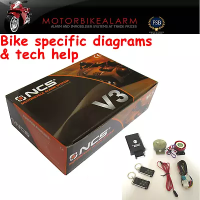 Ncs V3 Talking Motorbike Motorcycle Alarm & Immobiliser & Remote Start Ktm • $37.29