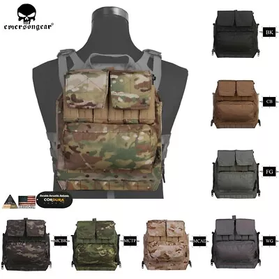 Emerson Pack Zip-on Panel Plate Carrier Back Bag Mag Pouch For CPC AVS JPC 2.0 • $93.45