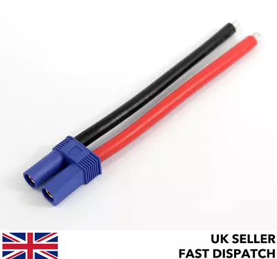 Female EC5 (5mm Bullet) Connector Pigtail/cable 100mm 10 AWG Silicone Wire RC • £4.25