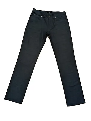 Vince Camuto Straight Fit Pants Mens Size 31/32 Blue Flat Front Cotton Linen • $19.99