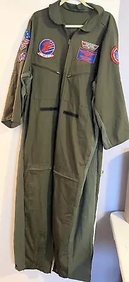 Top Gun Maverick Halloween Costume Flight Suit Military Pilot-Paramount Adult XL • $22