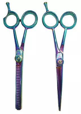 Barber Salon Hair Cutting & Thinning Scissors Set Shears Hairdressing • £4.95