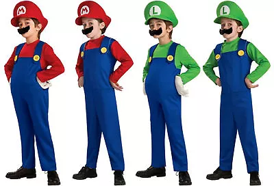 Child Super Mario Bros. Mario Luigi Std Deluxe Costume • $29.99