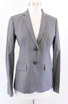 J Crew 1035 Solid Gray Bi Stretch Tollegno 1900 Wool Blend Blazer Suit Jacket 0 • $44.99