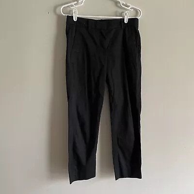 J.Crew Factory Wmn 2 Black Cotton Blend Stretch Straight Crop Ankle Skimmer Pant • $17.49
