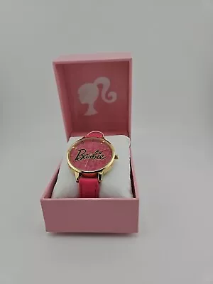 Barbie Quartz Movement Watch With Pink Leather Strap. Barbie Logo. • $36.49