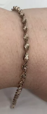 Vintage FAS 925 Italy Sterling Silver Twisted Chain Bracelet 7  • $4.99