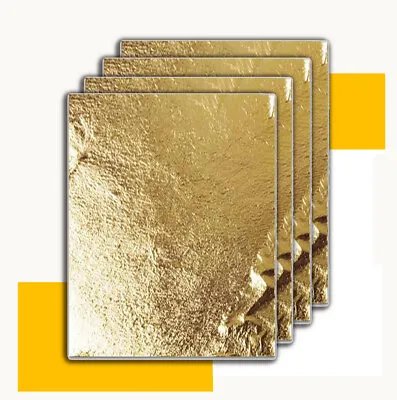 Gold Leaf Sheets Edible 10x10cm 24 Carat 24K Cake Decoration UK Supply • £23.99