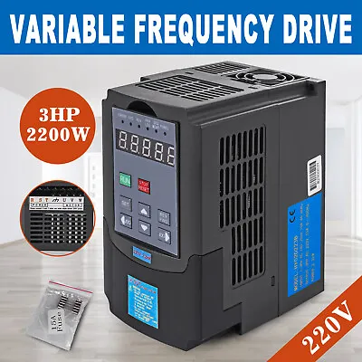 2.2KW CNC Spindle Motor Speed Control Variable Frequency Drive VFD Inverter 220V • £82.99
