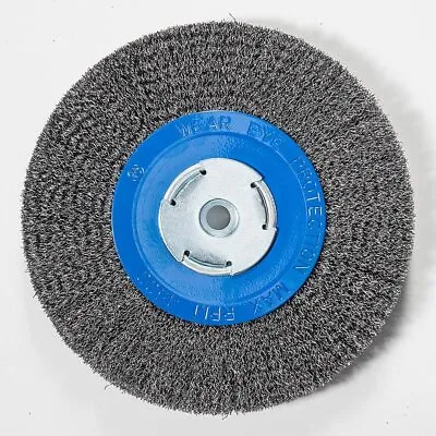 8  Inch Crimped Wire Wheel For Bench Grinder Deburring 2  1/2  Or 5/8  Arbor • $31.49