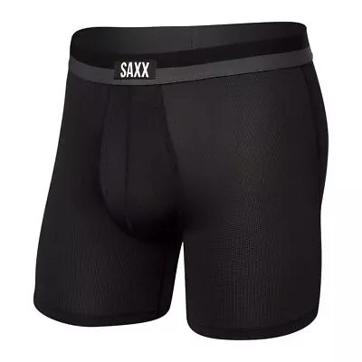 SAXX Men's Underwear - Sport  Boxer Brief Fly  Black  Small • $24.99