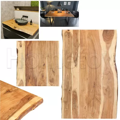 £61.50 • Buy Solid Acacia Wood Table Top Edge Of Tree Replacement For Coffee Dining Table