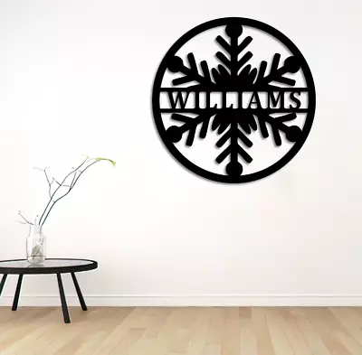 Personalized Snowflake Christmas Metal Wall Decoration Snowflake Steel Sign • $112.31