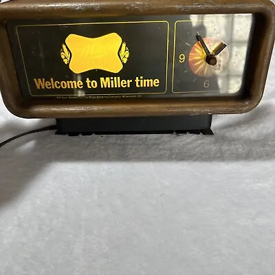 Vintage 1980s Miller High Life Beer Starburst Motion Lighted Bar Clock • $35.97