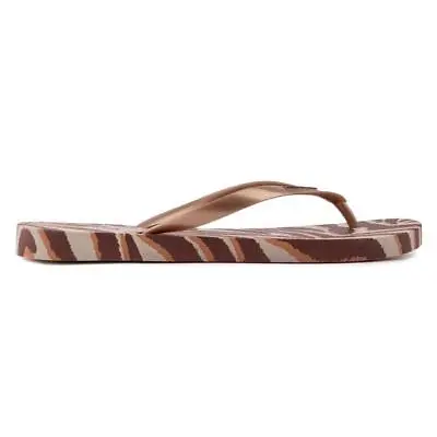 IPANEMA Womens Animal Camo Slides Sandals Gold • £12