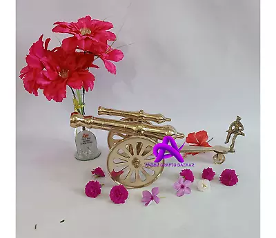 Indian Handcrafted Pure Brass Miniature Canon For Home Decor 12 Inch Diwali Gift • $96.89