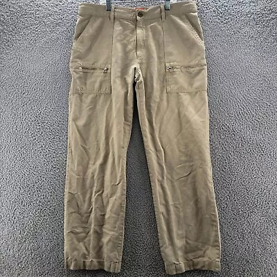 Hugo Boss Pants Mens 34x31 Beige Casual Cotton Outdoor Trousers Zip Pockets • $17.09